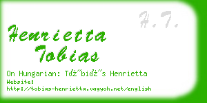 henrietta tobias business card